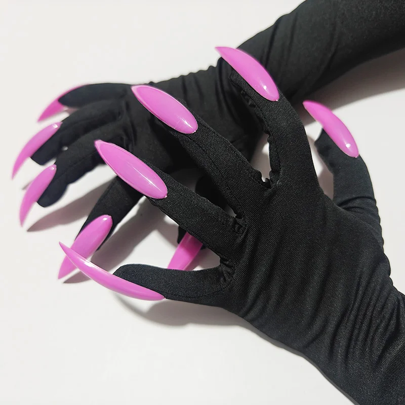 Halloween Cosplay 45cm Funny Claw Gloves Horror Long Nail Suitable for Role Playing Party Dress Up and Thriller Performances