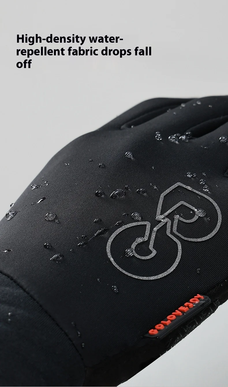 Autumn and Winter Cycling Gloves Men's and Women's Outdoor Sports Road Bikes with Fleece Warm Non-slip Cycling Gloves
