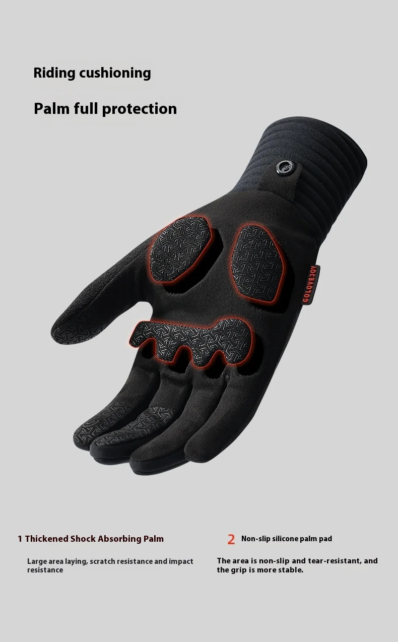 Autumn and Winter Cycling Gloves Men's and Women's Outdoor Sports Road Bikes with Fleece Warm Non-slip Cycling Gloves