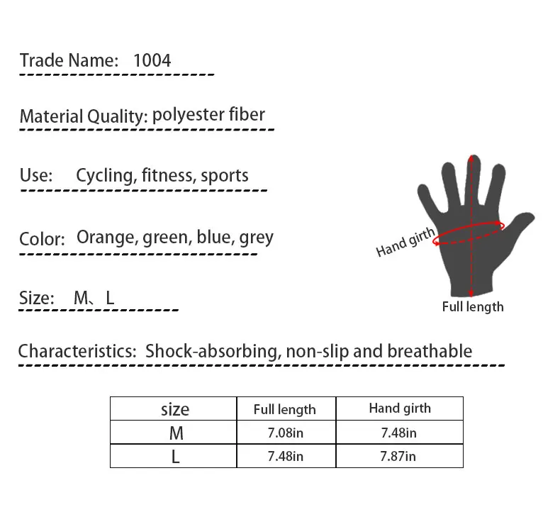 Cycling Anti-slip Men Half Finger Gloves Breathable Shockproof Sports Gloves Anti-sweat Bike Bicycle Glove Cycling Equipment