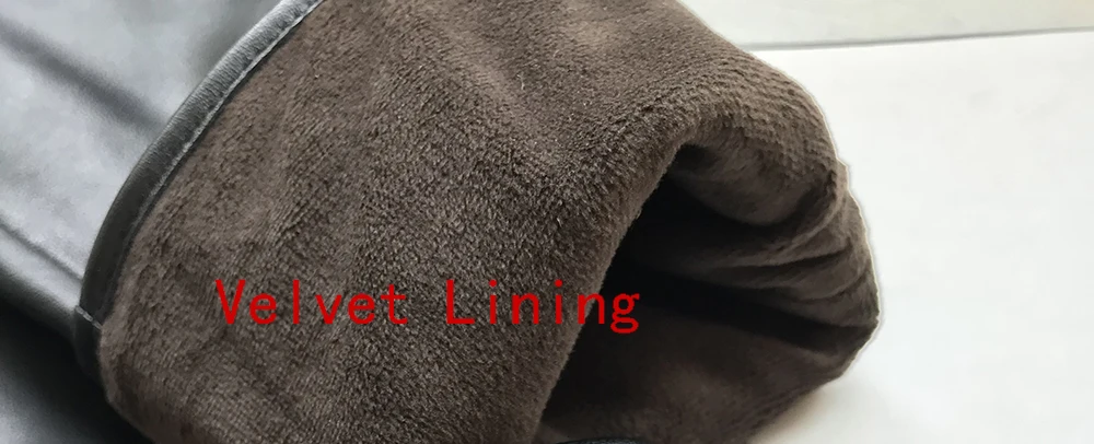 Male And Female Mink Fur Gloves Sheepskin Velvet Lining Black Women's Leather Gloves Men's High-grade Mink Fur Motorcycle Gloves