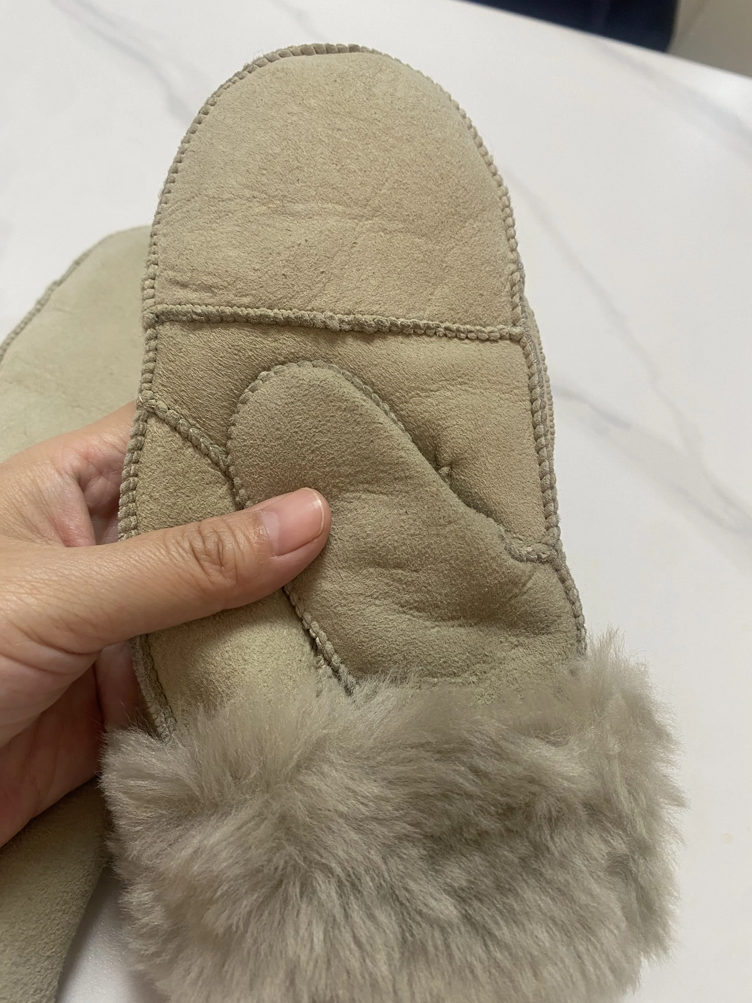 Men Women's Autumn Winter Thicken Warm Natural One Piece Wool Fur Leather Glove Winter Brand Wool Fur Mitten R2217