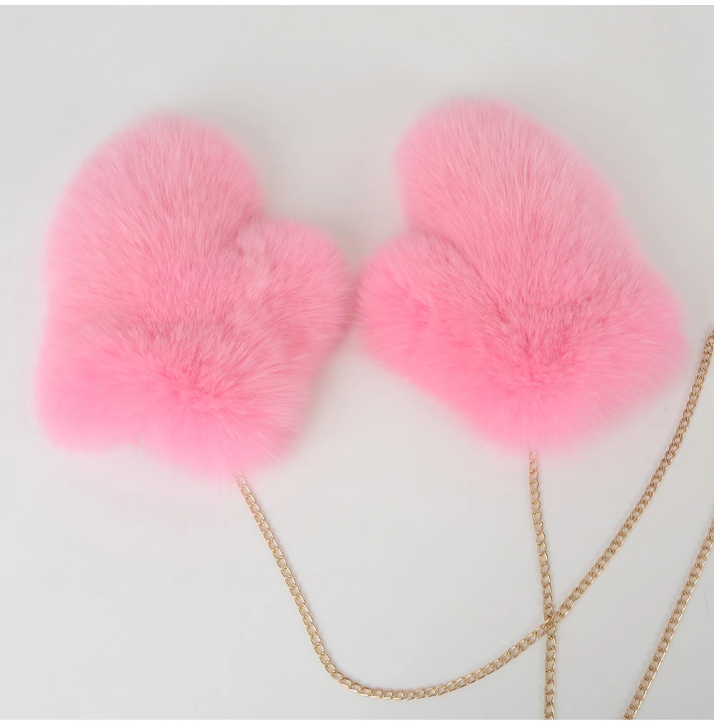 2026 New Brand Winter Women Natural Real Fox Fur Gloves Warm 100% Genuine Fox Fur Mittens Girl Fashion Luxur Real Fox Fur Glove