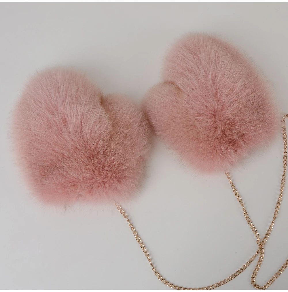 2026 New Brand Winter Women Natural Real Fox Fur Gloves Warm 100% Genuine Fox Fur Mittens Girl Fashion Luxur Real Fox Fur Glove