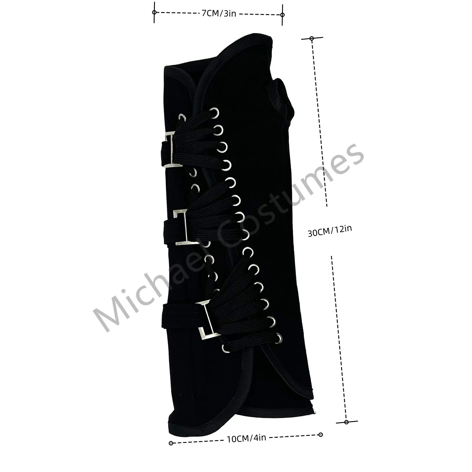 Michael Jackson Punk Rock Music Retro Handmade Fingerless Gloves with Arm Brace Suitable for Adults, Black or White,