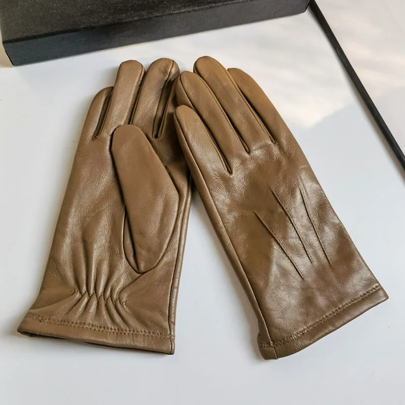 2026 Elegant Fashion Driving Gloves Genuine Real Goat Leather Gloves Women Fashion Winter Autumn Short Mittens G600