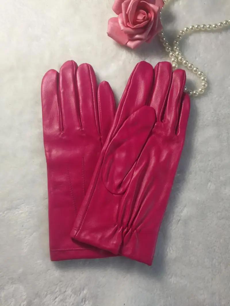 2026 Elegant Fashion Driving Gloves Genuine Real Goat Leather Gloves Women Fashion Winter Autumn Short Mittens G600