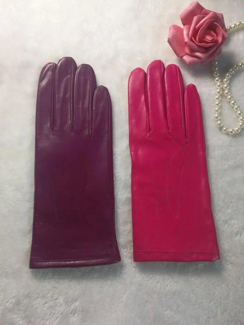 2026 Elegant Fashion Driving Gloves Genuine Real Goat Leather Gloves Women Fashion Winter Autumn Short Mittens G600