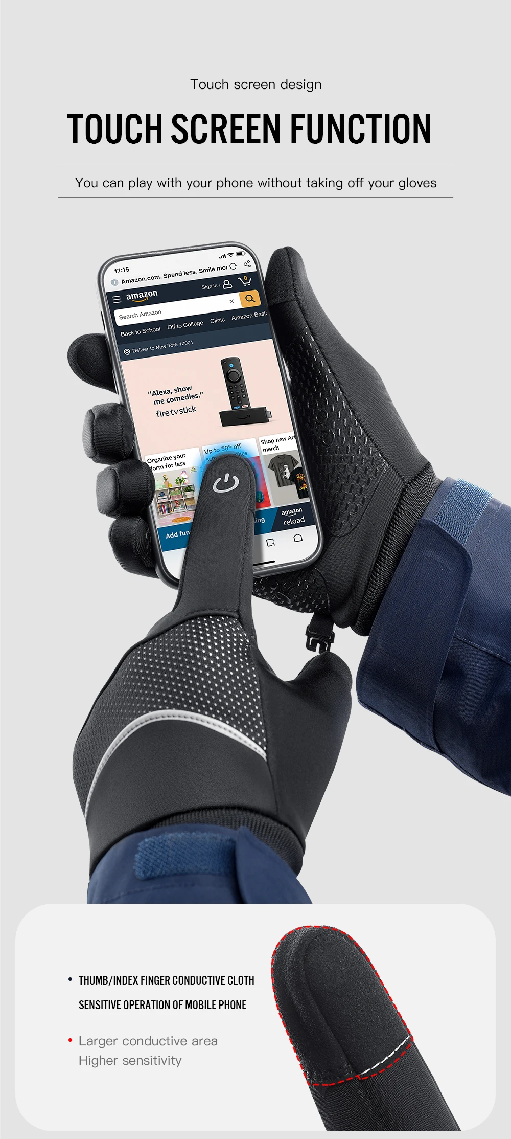 Winter Sports Plus Velvet Warm Gloves For Men And Women Touch Screen Ski Cycling Bicycle Riding Cold-Proof Outdoor Gloves