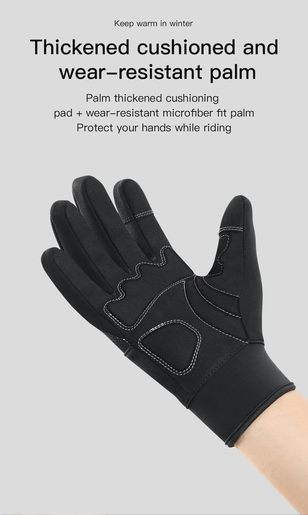 Winter Sports Plus Velvet Warm Gloves For Men And Women Touch Screen Ski Cycling Bicycle Riding Cold-Proof Outdoor Gloves