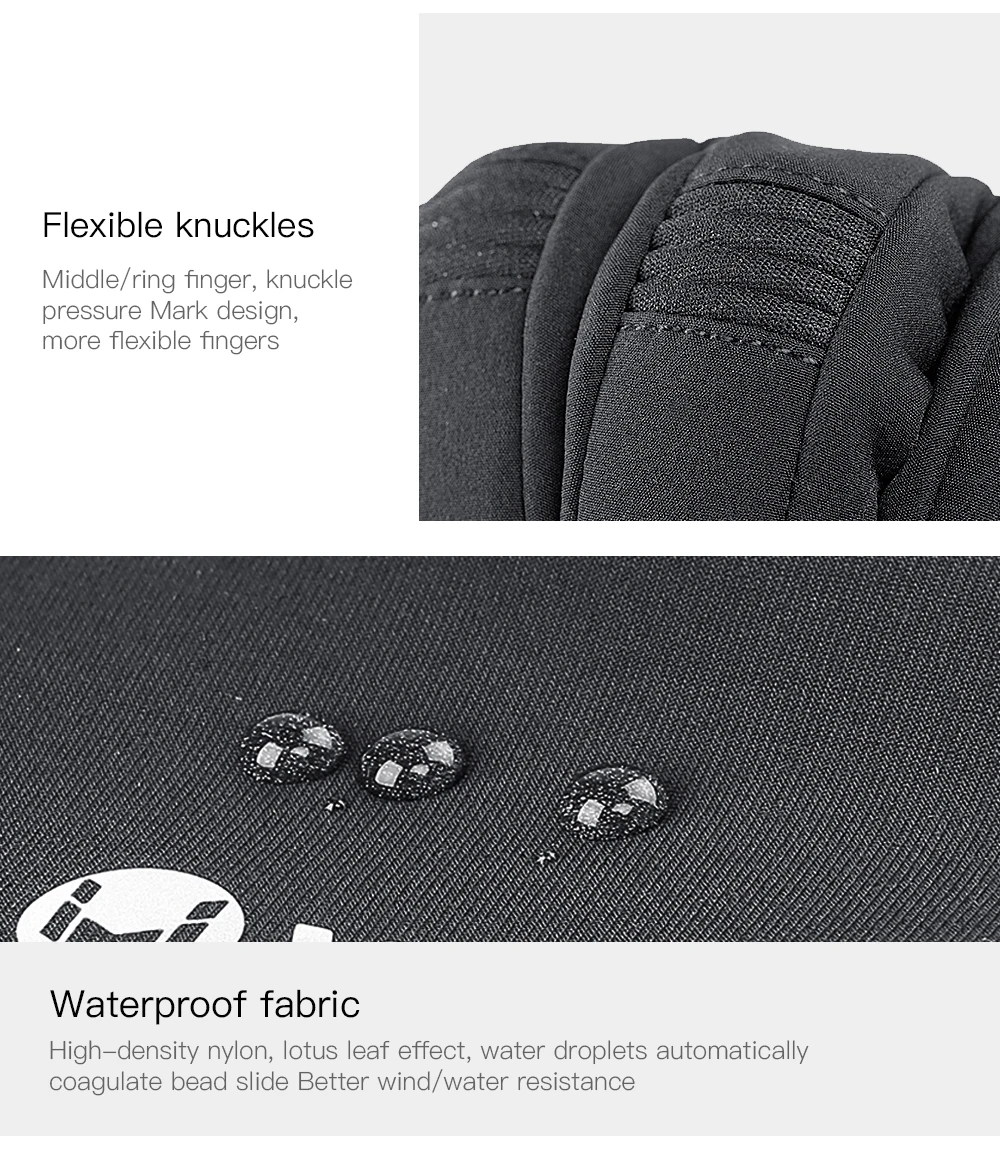 New Waterproof Winter Gloves Men Touchscreen Non-Slip Unisex thickening Windproof Warm Cycling Cold Gloves Fashion Sports Gloves