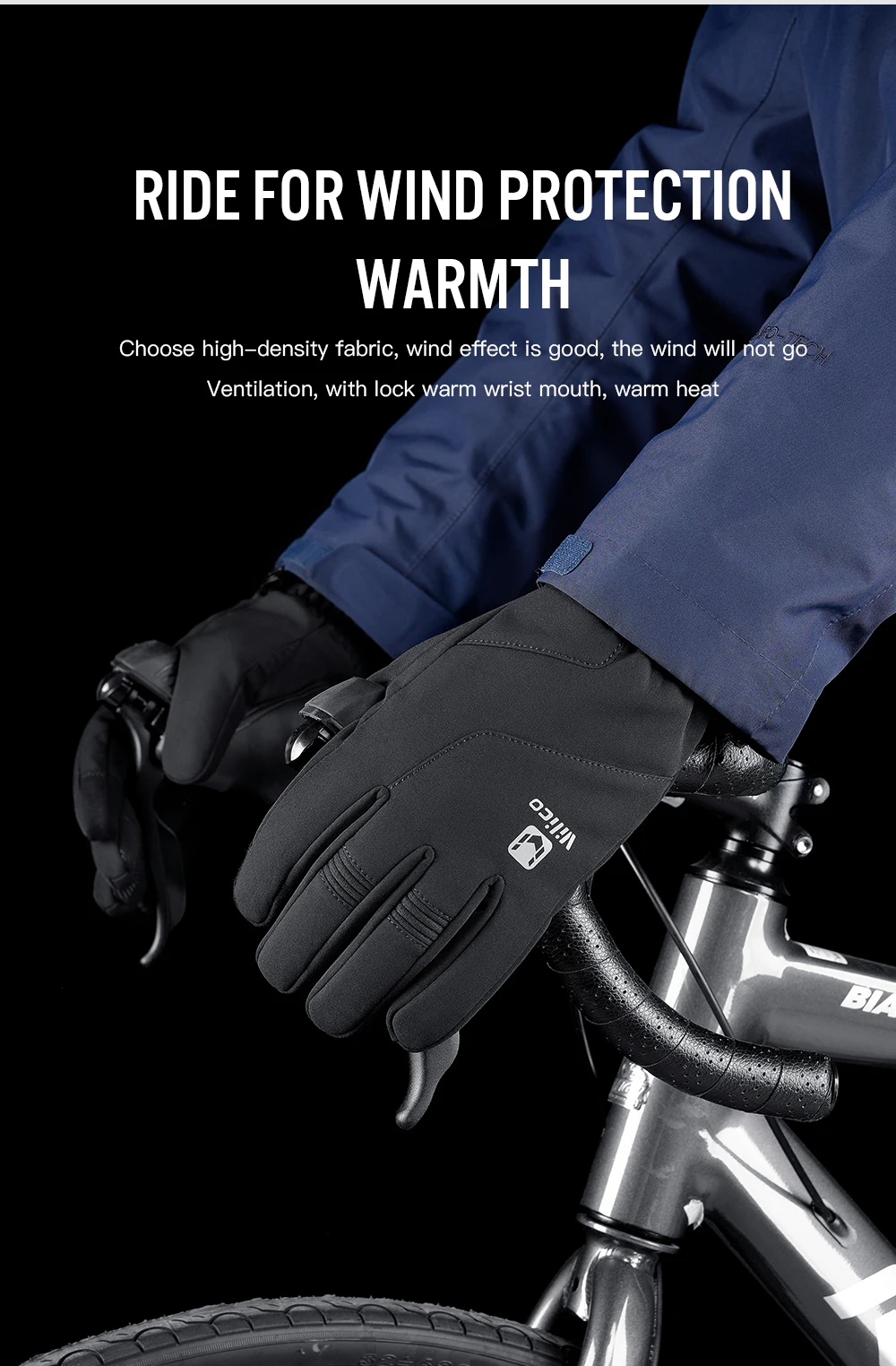 New Waterproof Winter Gloves Men Touchscreen Non-Slip Unisex thickening Windproof Warm Cycling Cold Gloves Fashion Sports Gloves