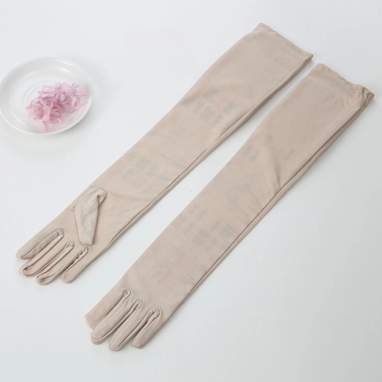 Fashion Long Gloves Satin Opera Evening Party Prom Costume Glove Black White Pink Gray Beige Red 2024 New Hot Sale Hand Gloves