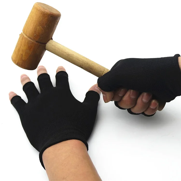 Men Women Half Finger Fingerless Gloves Knitted Warm Wear Resistant Anti-slip Wrist Support Soft Comfortable Working Daily Use