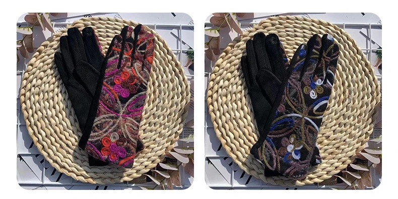 Women Winter Warm Creative Gloves Youth Students Outdoor Cycling Full Finger Gloves Female Lady Touch Screen Thick Mittens