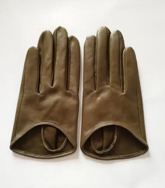 Women's Natural Leather Gloves Female Genuine Suede Leather Brief Dancing Motorcycle Driving Gloves R751