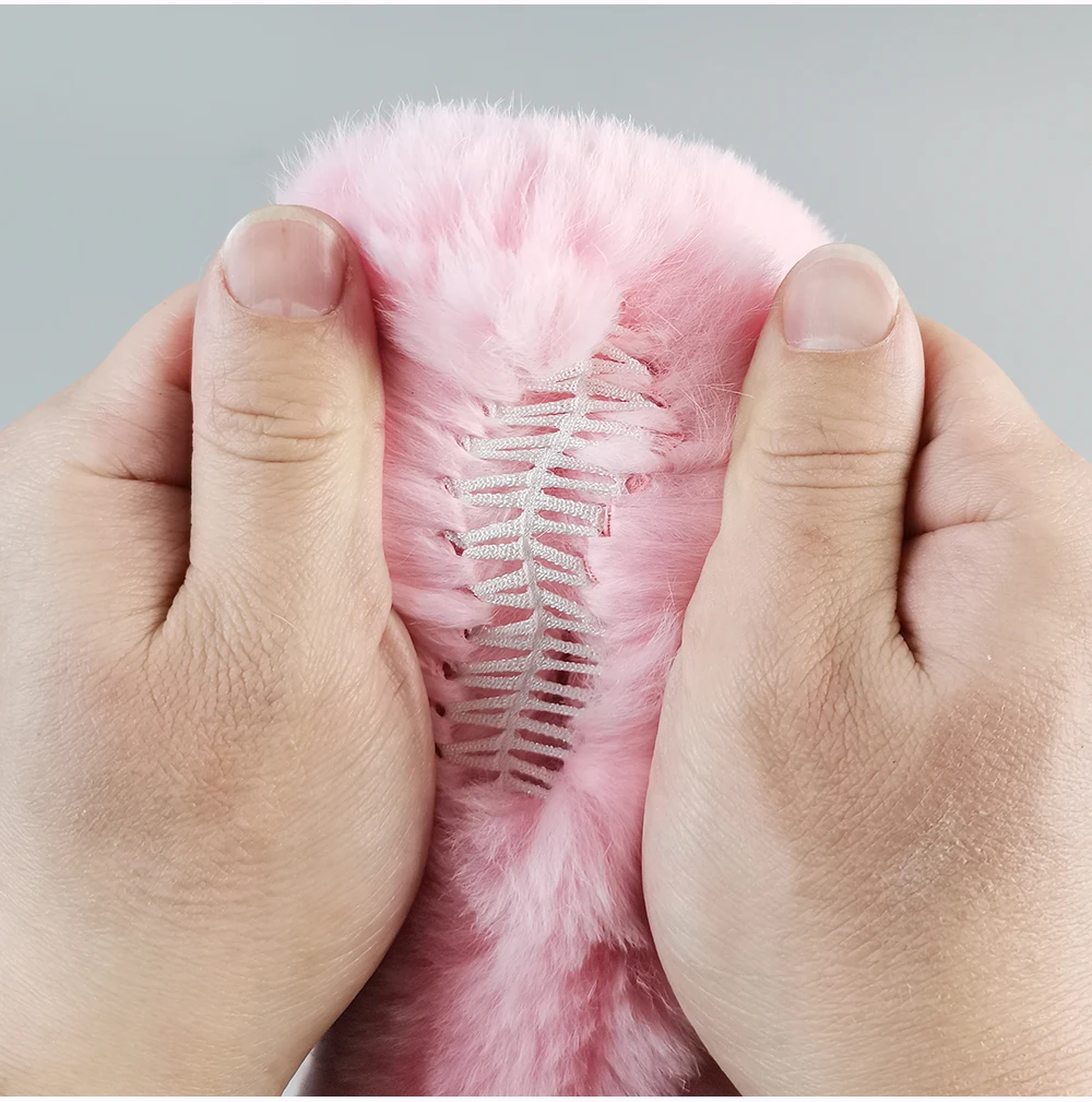 New Style Winter Girl Natural Real Rex Rabbit Fur Gloves Good Elastic Knitted Rabbit Fur Mittens Lady Real Rex Rabbit Fur Gloves