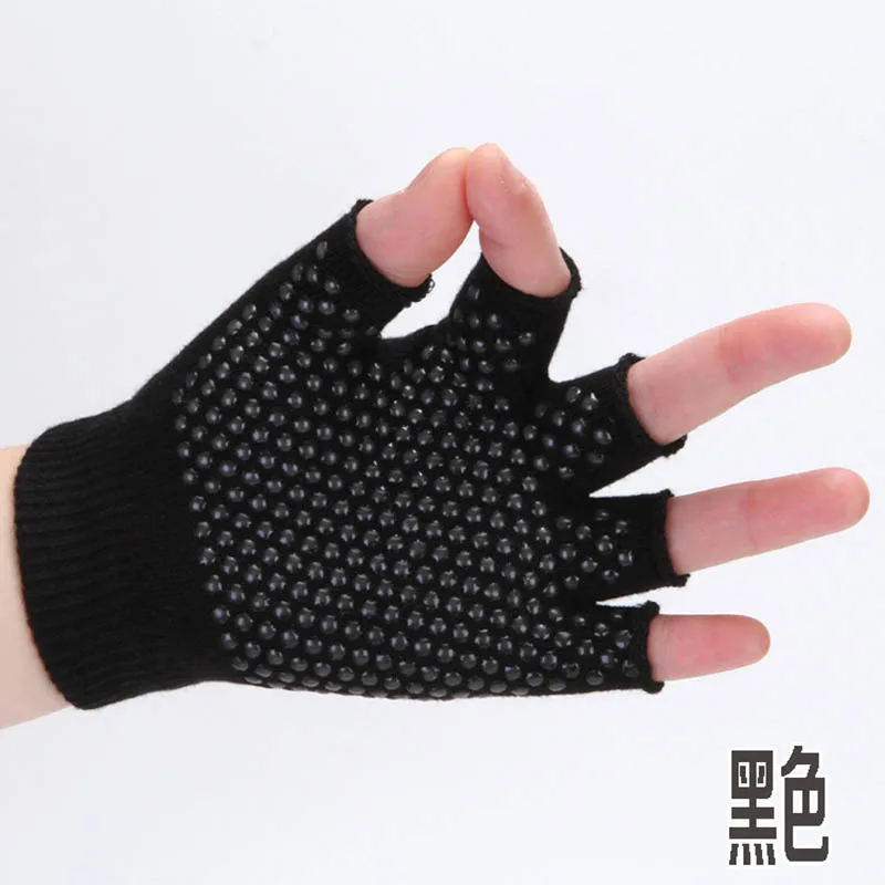 Pure cotton yoga gloves women outdoor sports half-finger fitness cycling non-slip fingerless gloves B53