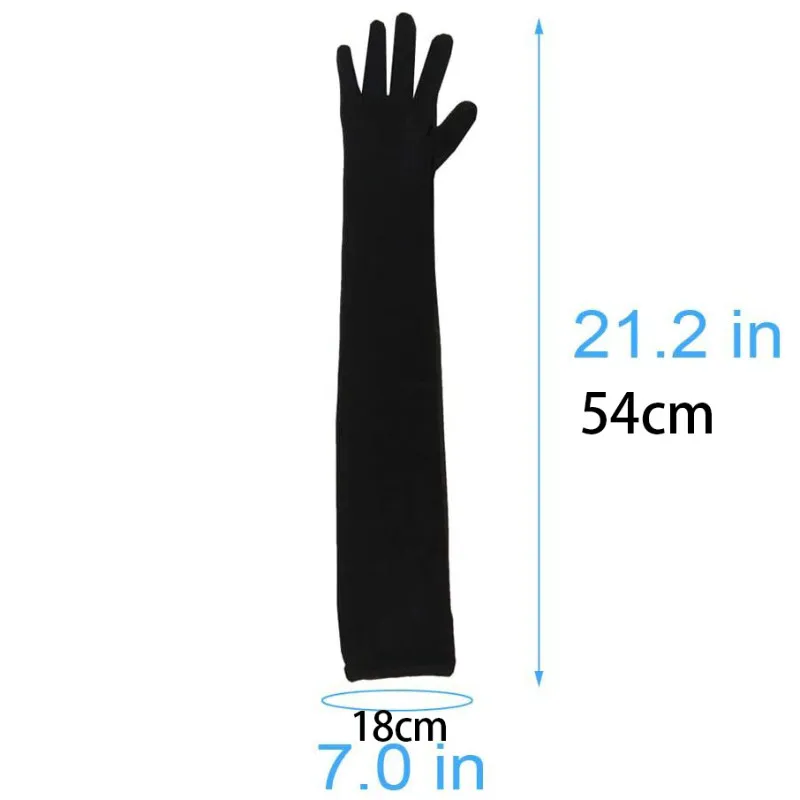 New Fashion Women Black Long Gloves Classic Opera Over Elbow Mitten Stretch Finger Wedding Sexy Gloves Driving Accessories