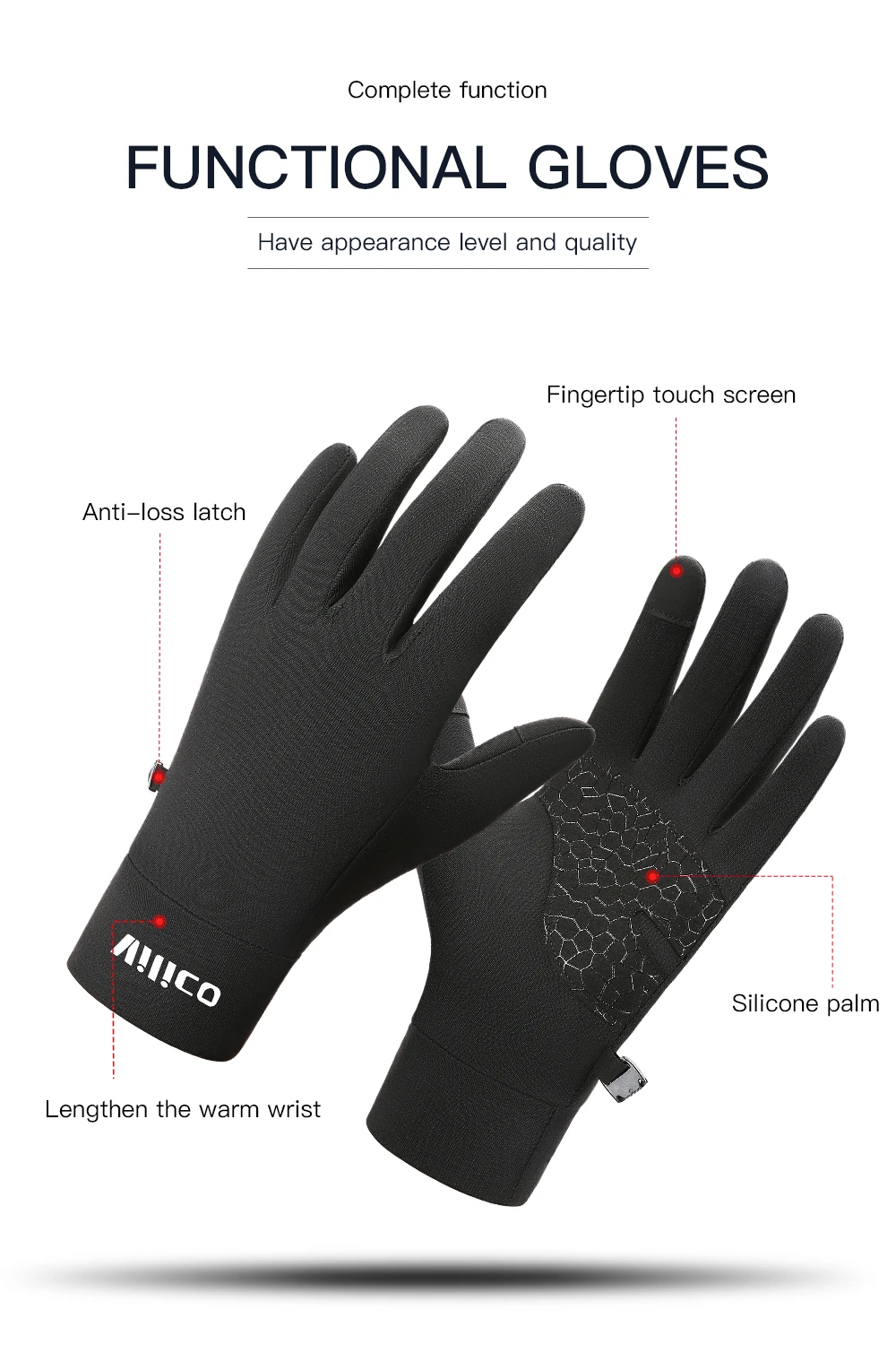 Sports Outdoor Running Men's Winter Warm Knitted Touchscreen Cycling Gloves Women's Autumn/Winter Thin Edition with Velvet