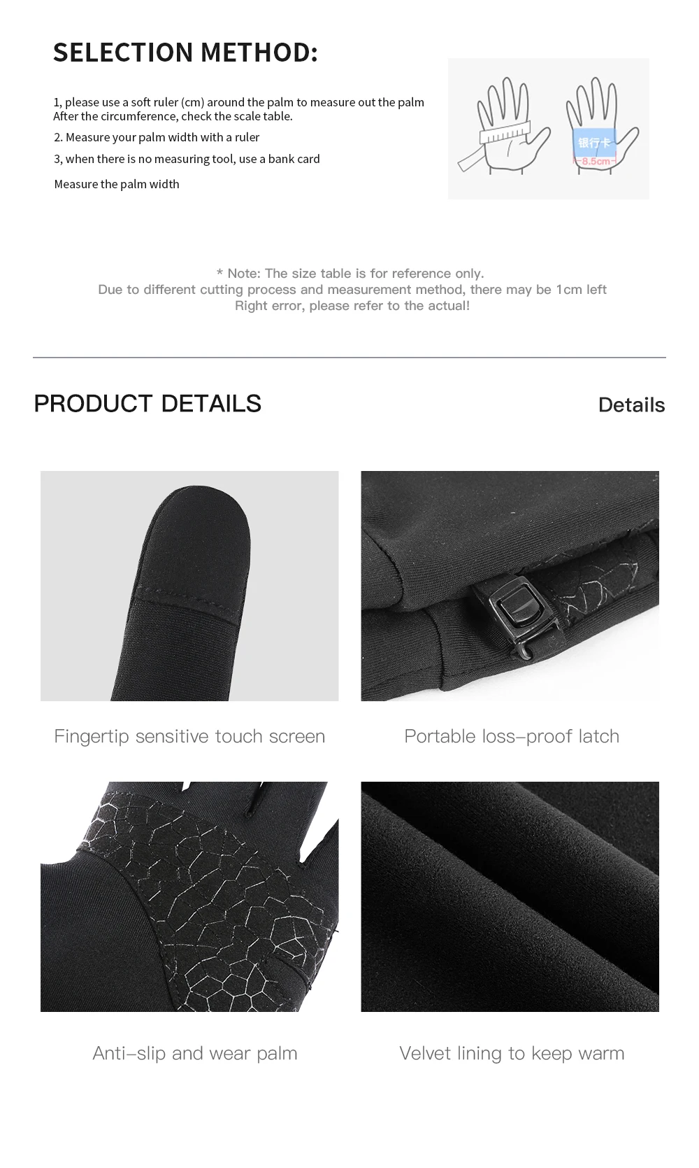 Sports Outdoor Running Men's Winter Warm Knitted Touchscreen Cycling Gloves Women's Autumn/Winter Thin Edition with Velvet