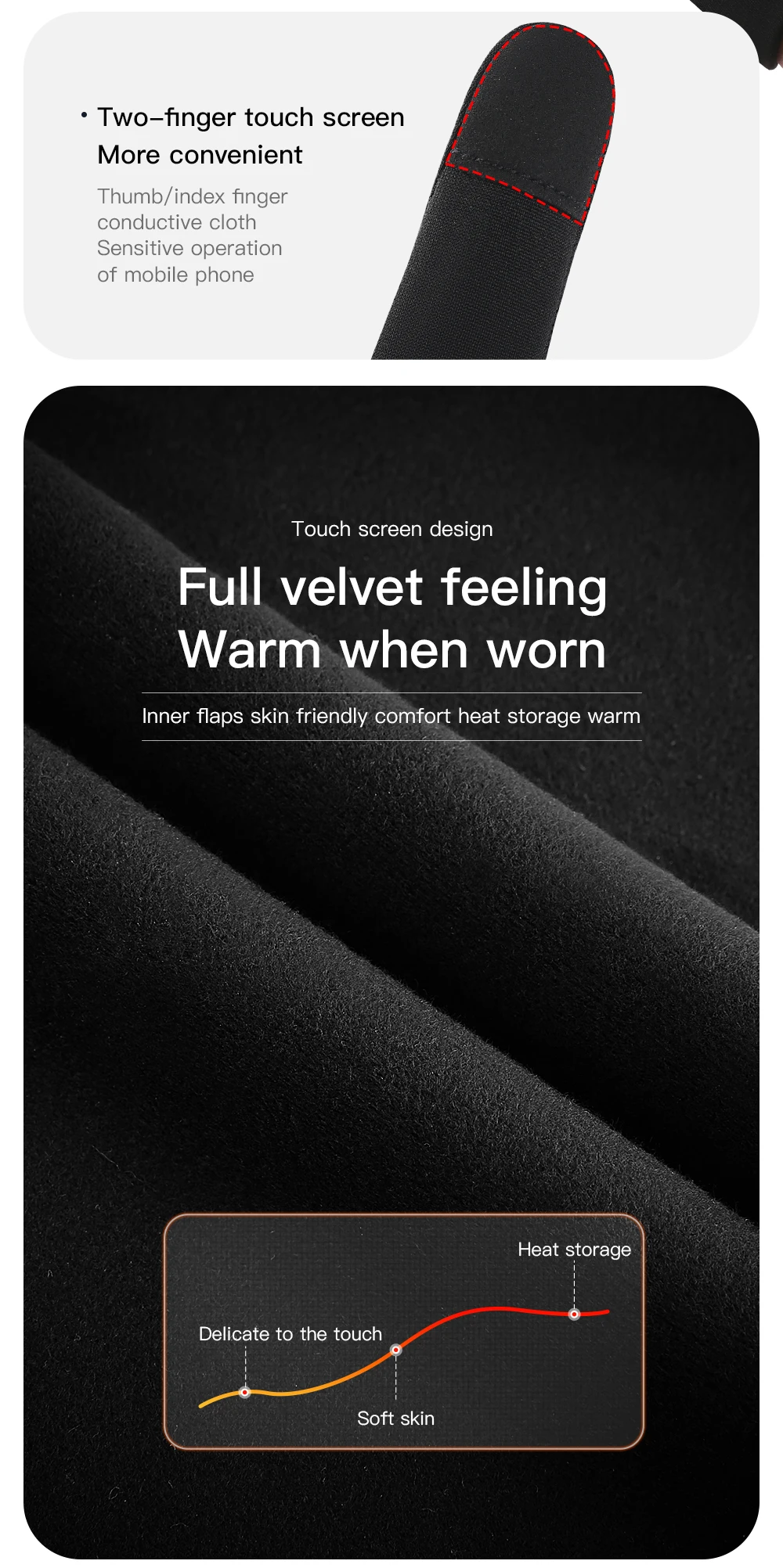 Sports Outdoor Running Men's Winter Warm Knitted Touchscreen Cycling Gloves Women's Autumn/Winter Thin Edition with Velvet