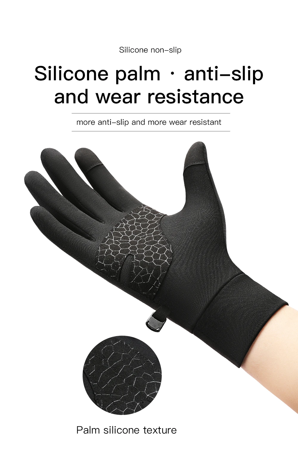 Sports Outdoor Running Men's Winter Warm Knitted Touchscreen Cycling Gloves Women's Autumn/Winter Thin Edition with Velvet