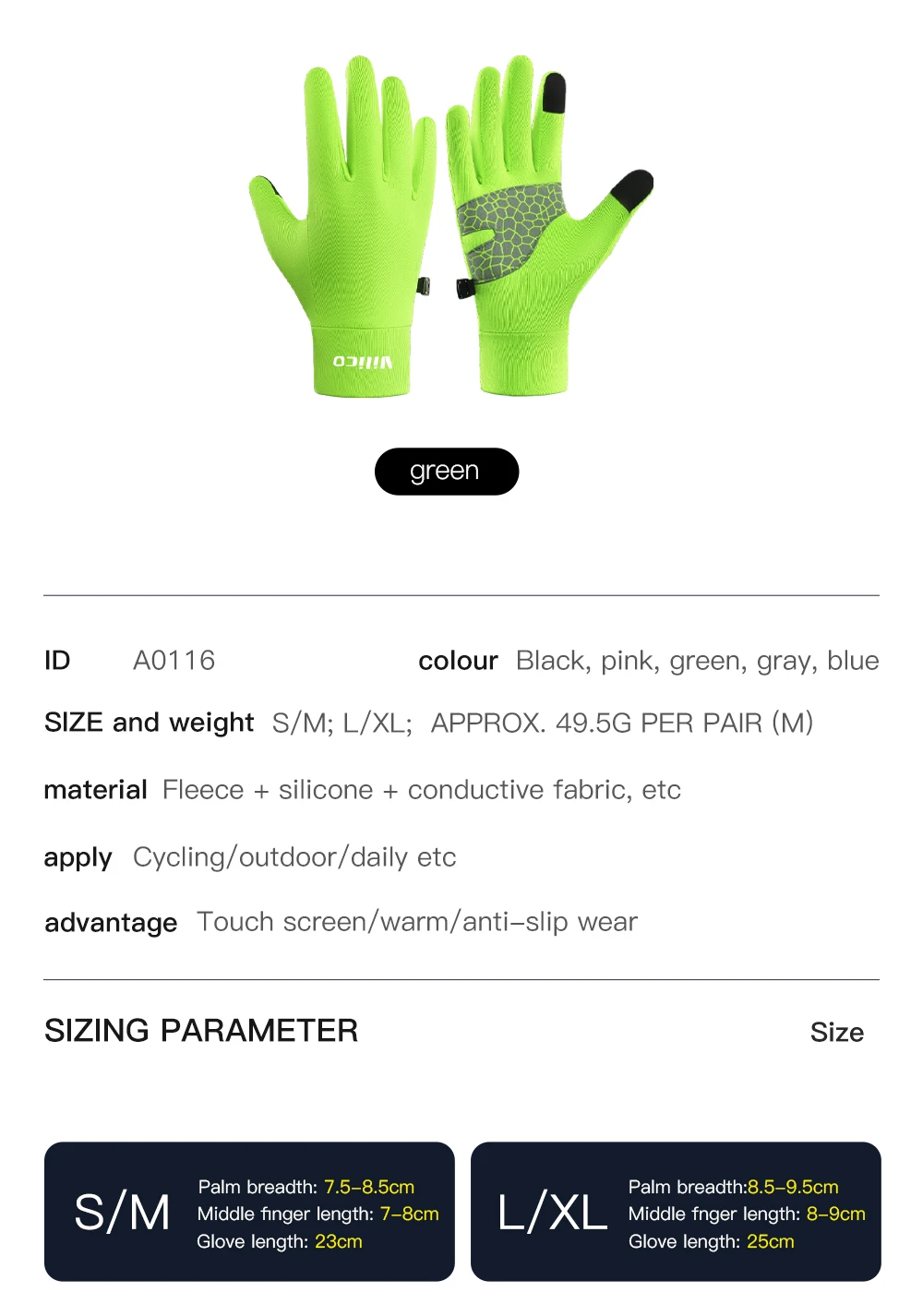 Sports Outdoor Running Men's Winter Warm Knitted Touchscreen Cycling Gloves Women's Autumn/Winter Thin Edition with Velvet