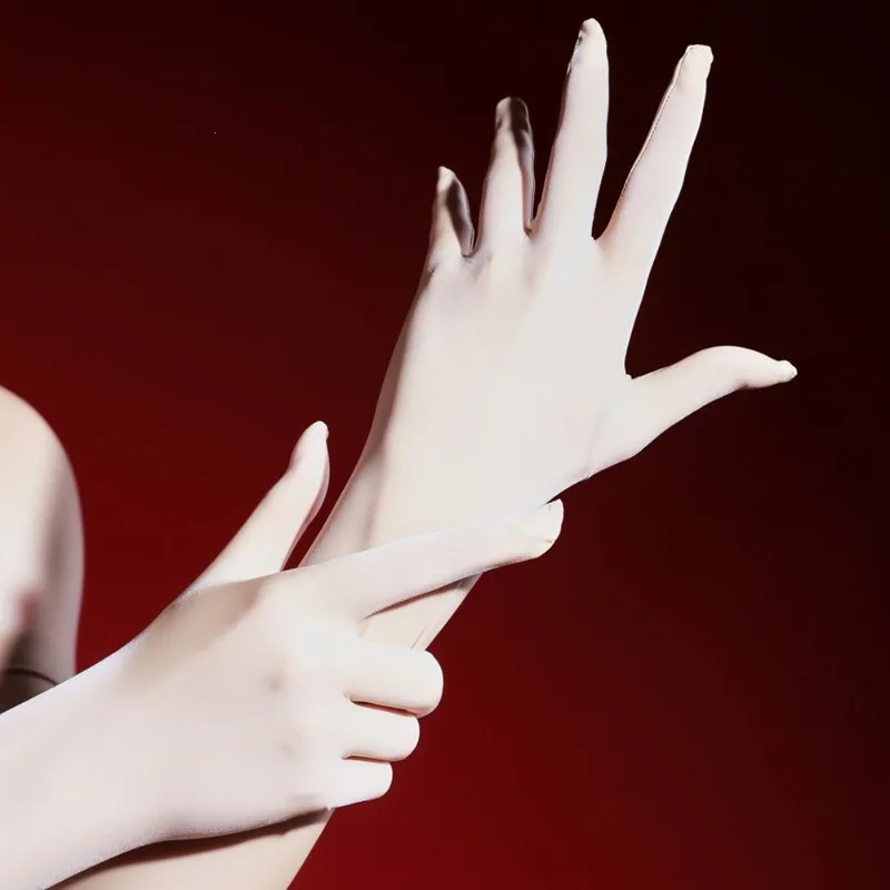 Women Sexy Tight Stockings Gloves 8D Smooth Thin High Elasticity Solid Elegant Cosplay Stage Performance Multicolor Breatha