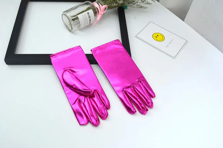 Shiny patent leather adult gloves, etiquette thin, men's and women's role-playing, stage performance, party gloves
