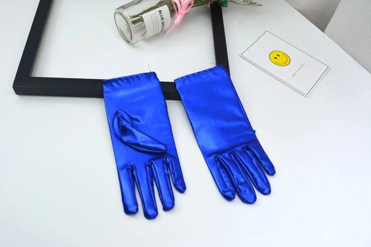 Shiny patent leather adult gloves, etiquette thin, men's and women's role-playing, stage performance, party gloves