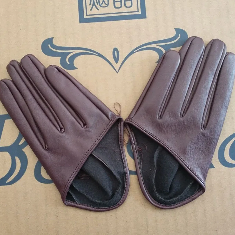 Women DS Half Palm Nightclub Pole Dancing Stage Performance Fashion Personality Hip Hop Gloves Leather Multicolor Soft