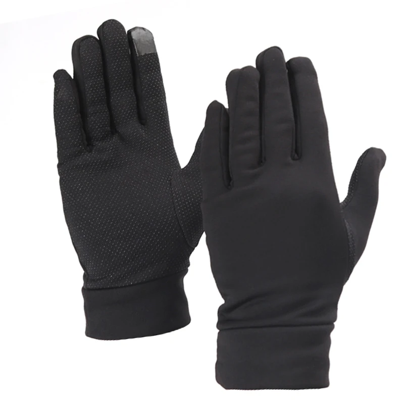 Elastic Winter Gloves for Men Thin Thermal Gloves Snowboard Motorcycle Riding Driving Warm Touchscreen Mitten for Running Hiking
