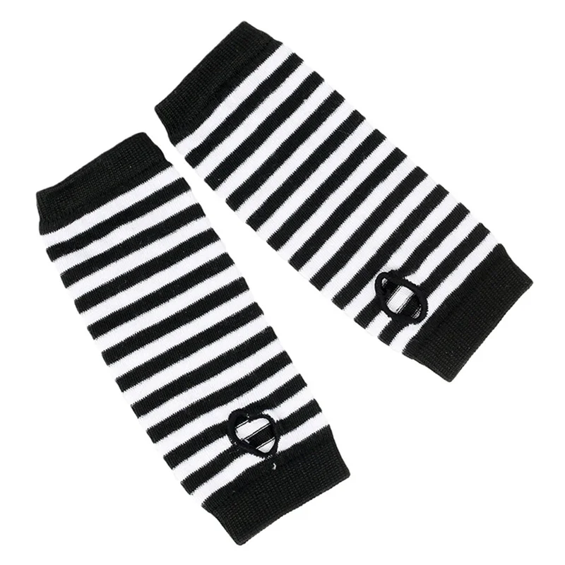 Black Punk Wrist Length Women Fingerless Gloves Men Darkly Ninja Sport Outdoor Hip-hop Gloves Cool Stretch Short Cotton Mittens