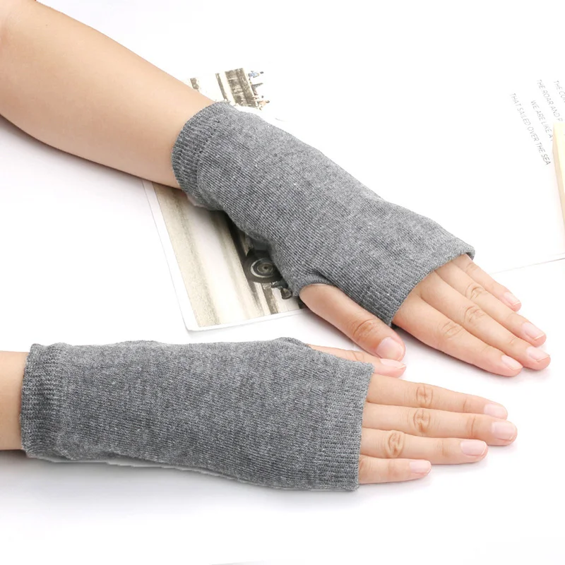 Black Punk Wrist Length Women Fingerless Gloves Men Darkly Ninja Sport Outdoor Hip-hop Gloves Cool Stretch Short Cotton Mittens
