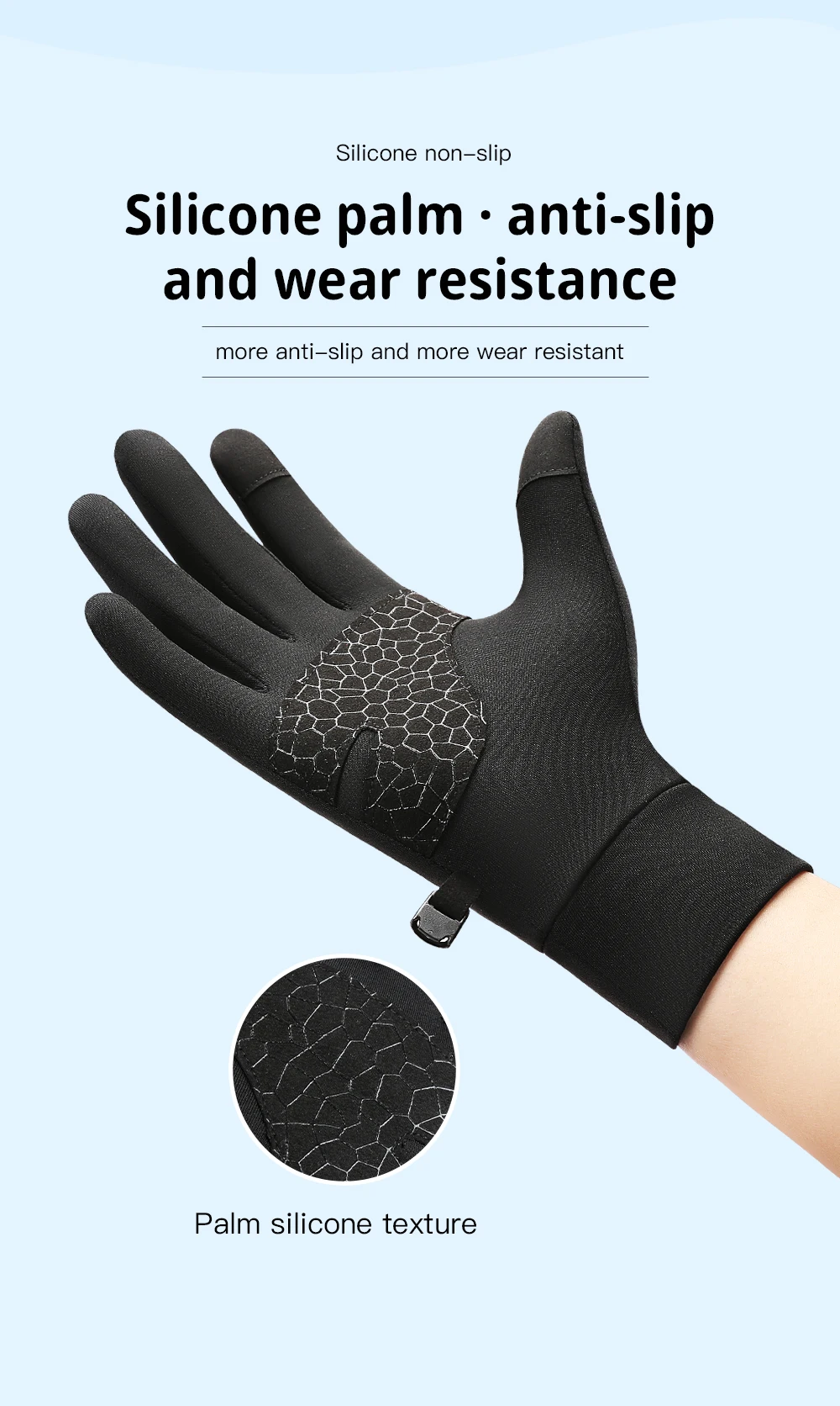 Outdoor Autumn And Winter Children'S Sports Running Cycling Touch Screen Warm Gloves With Plush Insulation For Cold Cycling