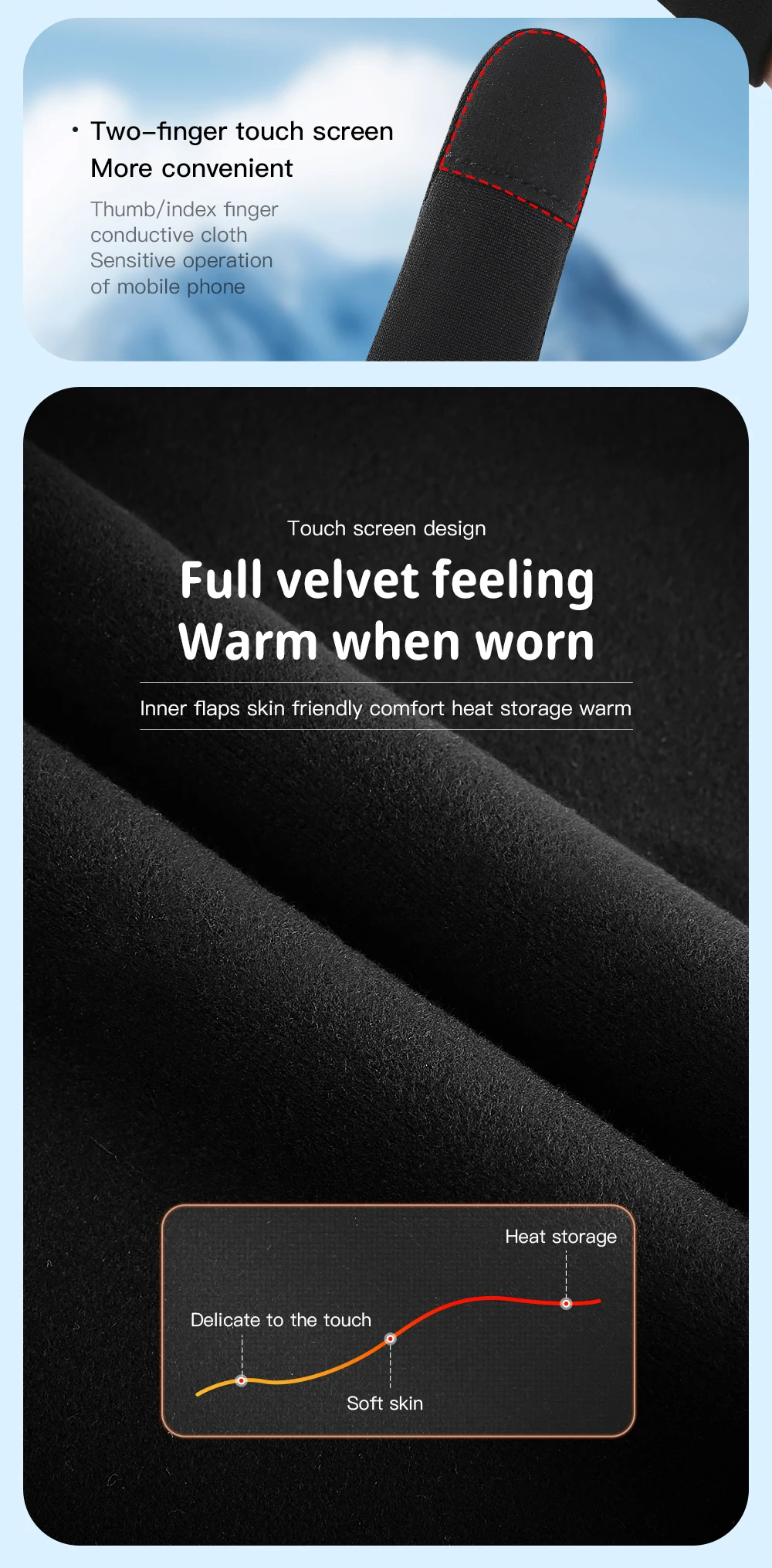Outdoor Autumn And Winter Children'S Sports Running Cycling Touch Screen Warm Gloves With Plush Insulation For Cold Cycling