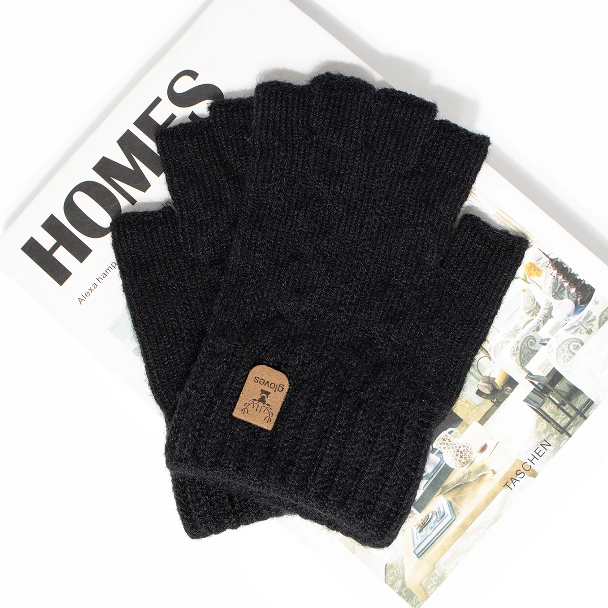Fashion Knitted Half finger gloves warm autumn winter men women casual gloves for work writting or touch screen