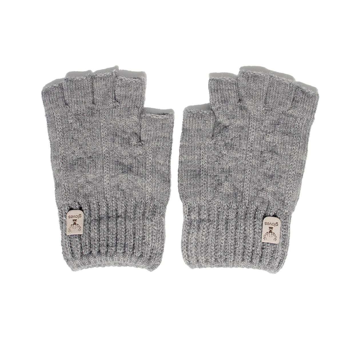 Fashion Knitted Half finger gloves warm autumn winter men women casual gloves for work writting or touch screen