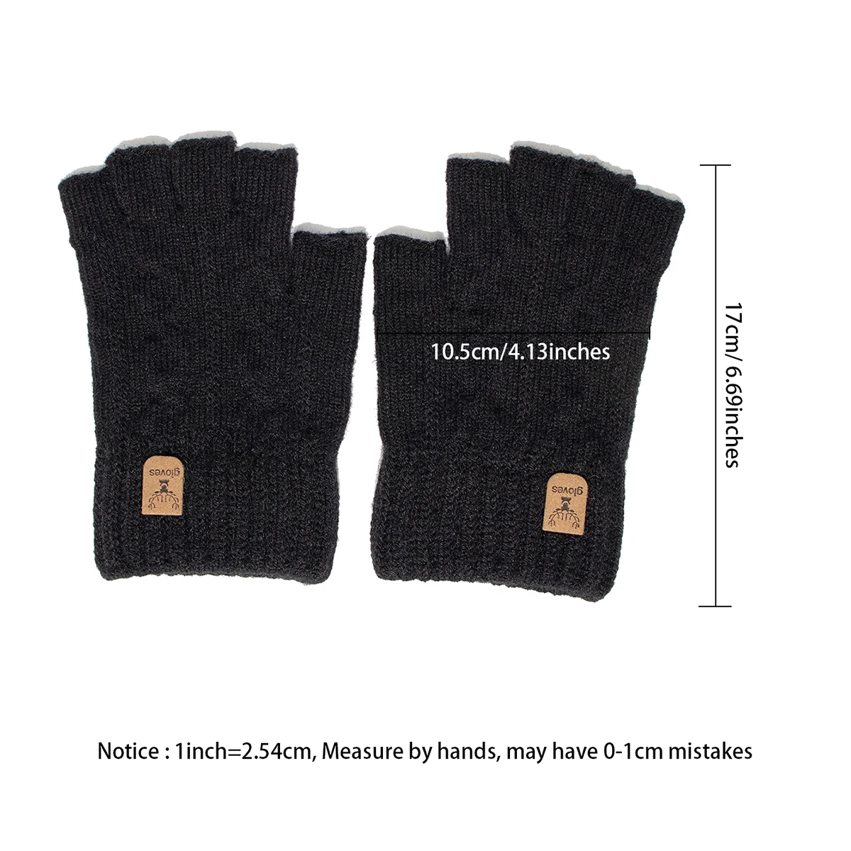 Fashion Knitted Half finger gloves warm autumn winter men women casual gloves for work writting or touch screen