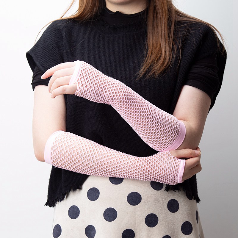 New Fashion Long Black Fishnet Gloves Women Fingerless Gloves Girls Beautiful Dance Gothic Punk Rock Costume Fancy Sexy Gloves