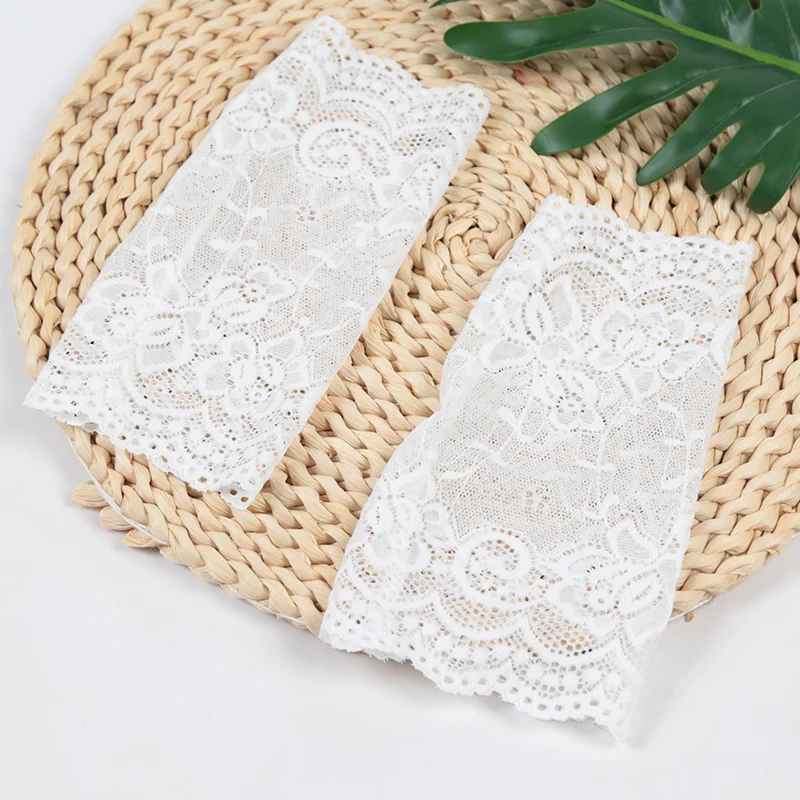 New Fashion for Women Short Lace Flowers Mesh Fingerless Gloves Scar-covering Sun-proof Arm Sleeves Lace False Sleeves