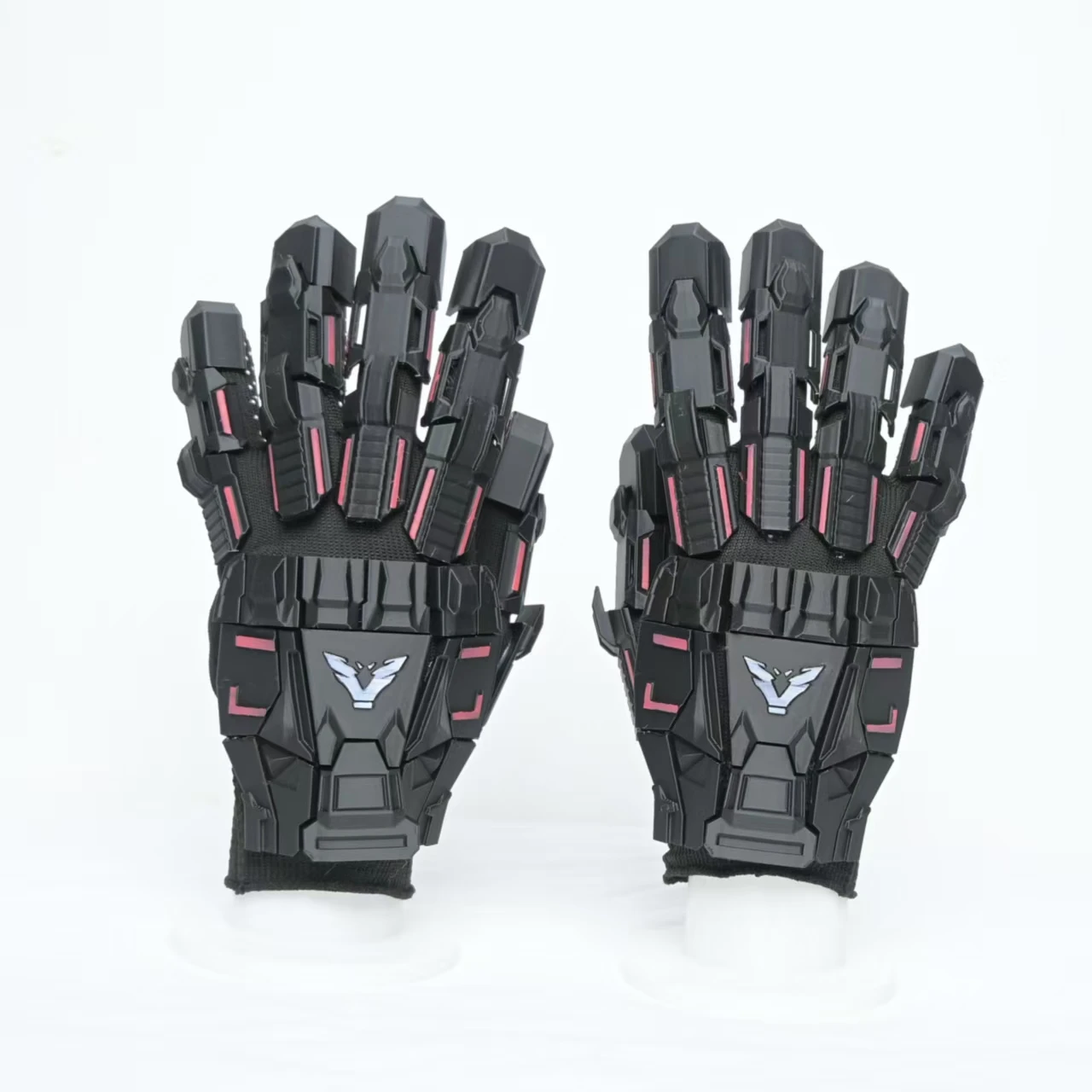 Techwear Style Punk Tactical Mechanical Gloves Man Woman 3D Printing Plastic Handmade Wearable Armor Cosplay Exoskeleton Gloves