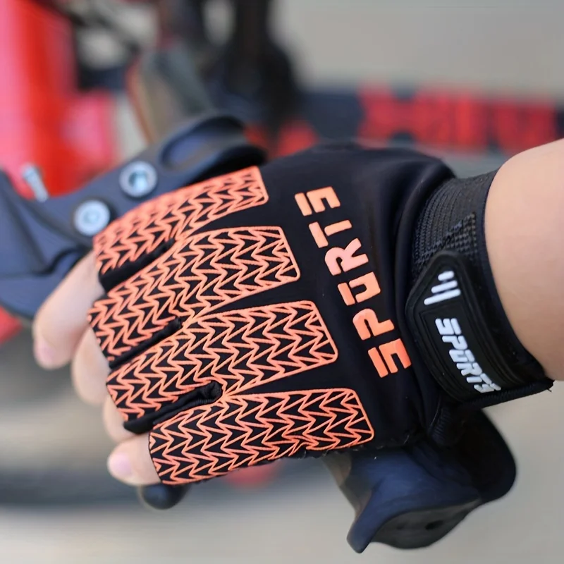 Kid Sports Gloves Breathable Sweat-Absorbing Quick-Dry Cycling Gloves Girls Boys Adjustable Anti-Slip Climbing Fishing Gloves