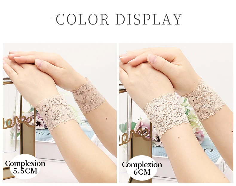 Lace Wrist Girly Dance Yoga Scar Tattoo Arm Cuff Sun Protection Summer Thin Short Fake Sleeve Breathable Woman Wrist Sleeve
