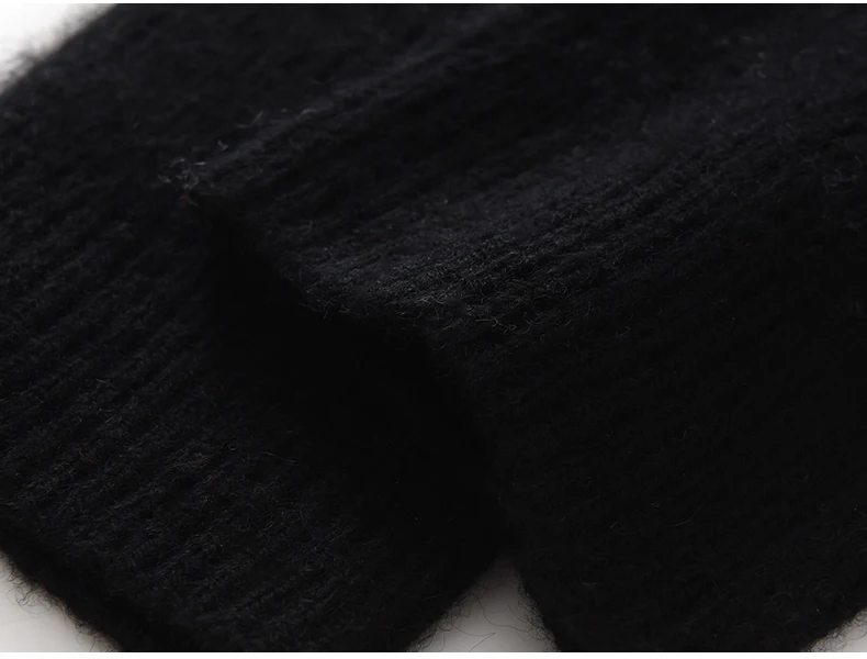Autumn Winter Gloves Women High Quality Cashmere Knit Soft Warm Touch Screen Mittens Stretch Solid Full Finger Guantes