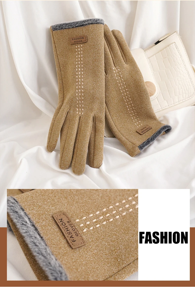 New Fashion Lady Glove Mittens Women Winter Elegant Vintage Touch Screen Driving Keep Warm Windproof Gloves Dropshiping G177
