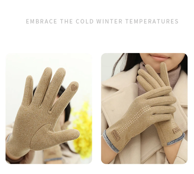 New Fashion Lady Glove Mittens Women Winter Elegant Vintage Touch Screen Driving Keep Warm Windproof Gloves Dropshiping G177