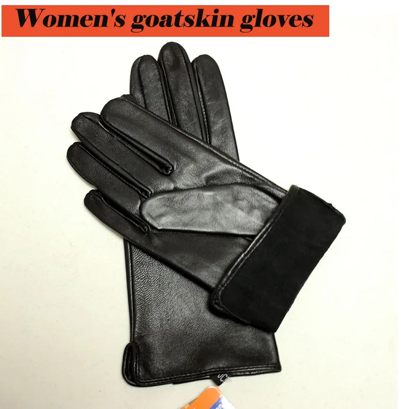 Spring and Autumn Driving Single Leather Gloves Women Fashion Touch Screen Sheepskin Gloves Thin Unlined Motorcycle Riding Black