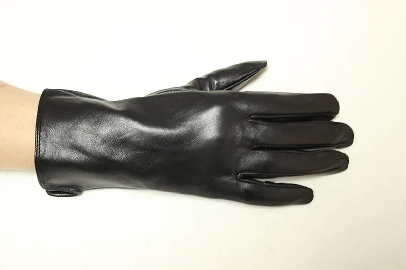 Spring and Autumn Driving Single Leather Gloves Women Fashion Touch Screen Sheepskin Gloves Thin Unlined Motorcycle Riding Black